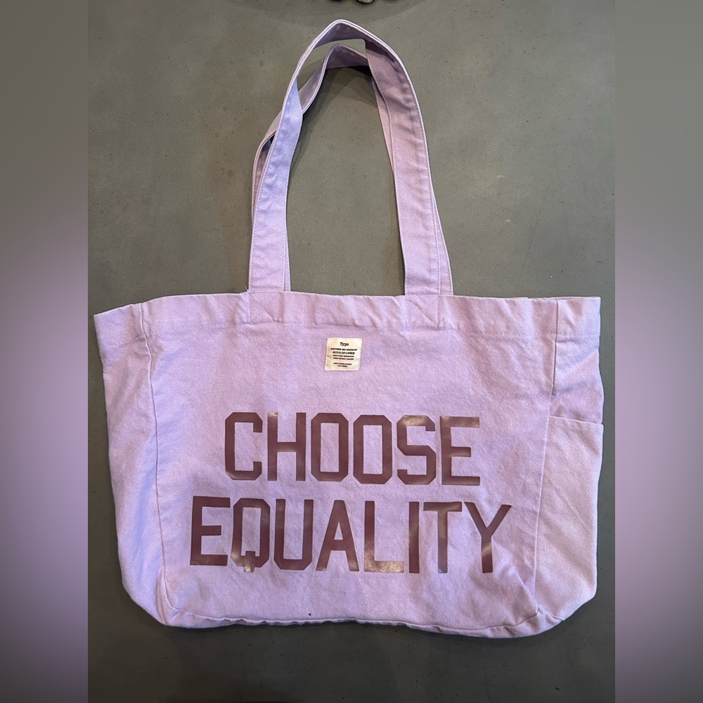 🌈🏳️‍🌈🦄Lavender Canvas Tote Bag with 'Choose Equality' Print🏳️‍🌈🦄🌈